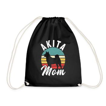 Akita Inu américain - Sac de sport léger - noir - Devant