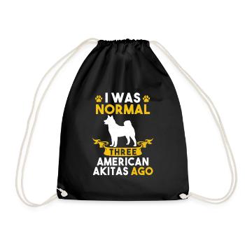 Akita Inu américain - Sac de sport léger - noir - Devant