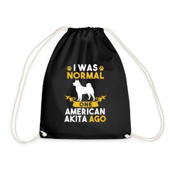 Akita Inu américain - Sac de sport léger - noir - Devant
