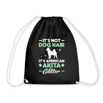 Akita Inu américain - Sac de sport léger - noir - Devant