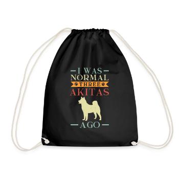 Akita Inu américain - Sac de sport léger - noir - Devant