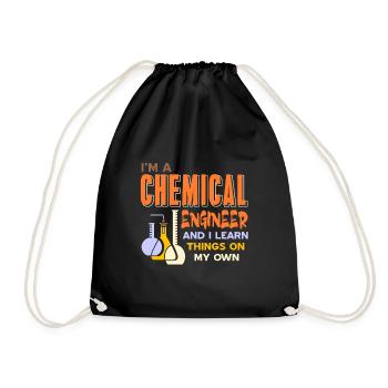 I'm A Chemical Engineer & I Learn Things My Own - Drawstring Bag - black - Front