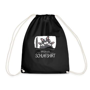 Offizielles Schlafshirt Hund - Turnbeutel - Schwarz - Vorne