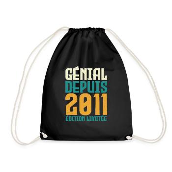 Génial depuis 2011 - Sac de sport léger - noir - Devant