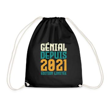 Génial depuis 2021 - Sac de sport léger - noir - Devant