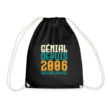 Génial depuis 2006 - Sac de sport léger - noir - Devant