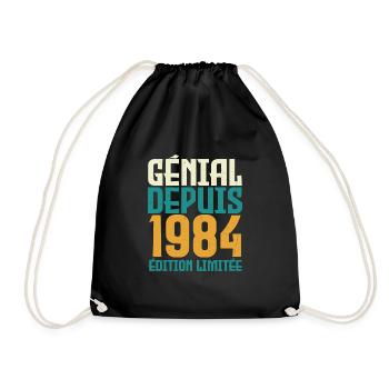 Génial depuis 1984 - Sac de sport léger - noir - Devant