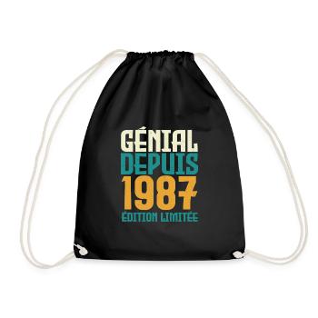 Génial depuis 1987 - Sac de sport léger - noir - Devant