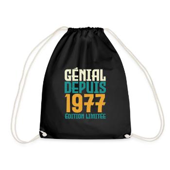 Génial depuis 1977 - Sac de sport léger - noir - Devant