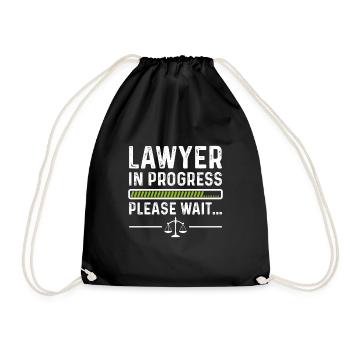 Lawyer In Progress Law Student - Drawstring Bag - black - Front