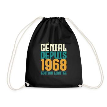 Génial depuis 1968 - Sac de sport léger - noir - Devant