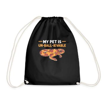 My pet is unbelievable. Royal - Drawstring Bag - black - Front