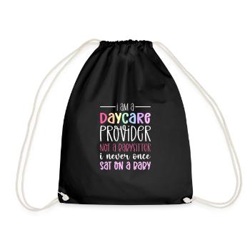 Appreciation of childcare. Providers of - Drawstring Bag - black - Front