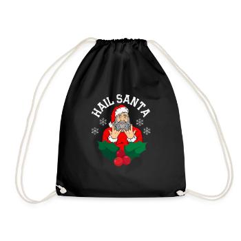 Claus Sleigher Christmas Rock Metal Xmas Musicians - Drawstring Bag - black - Front