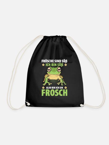Frösche Sind Süß Ich Bin Süß Also Bin Ich Ein Fros - Turnbeutel - Schwarz