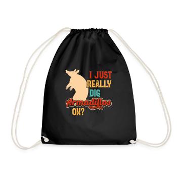 Cadeau de tatou Dicton drôle - Sac de sport léger - noir - Devant