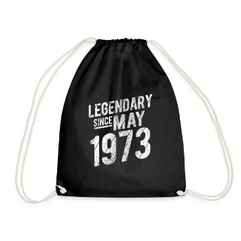 50th Birthday Gift Legendary Since May 1973 50 Yea - Turnbeutel - Schwarz - Vorne