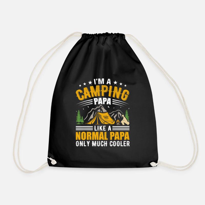 Camping Papa - Turnbeutel - Schwarz