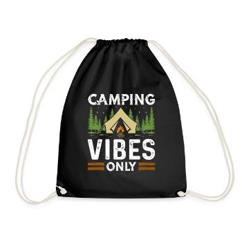 Camping vibes - Turnbeutel - Schwarz - Vorne