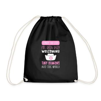 Nurse and midwife for obstetrics. Whether - Drawstring Bag - black - Front