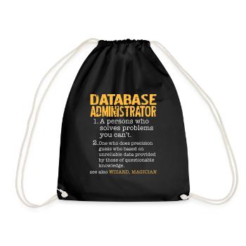 Signification amusante d’un t-shirt d’administrateur de base de données - Sac de sport léger - noir - Devant