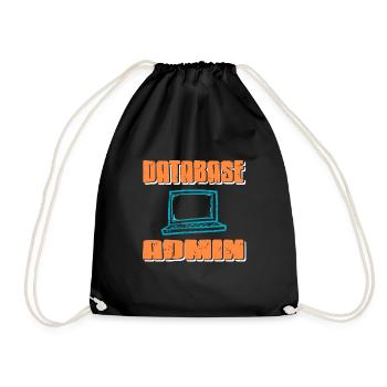 DATABASE Admin Retro Vintage Cool Designs T-Shirt - Turnbeutel - Schwarz - Vorne