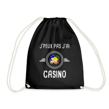 casino je peux pas j'ai casino jetons - Sac de sport léger - noir - Devant