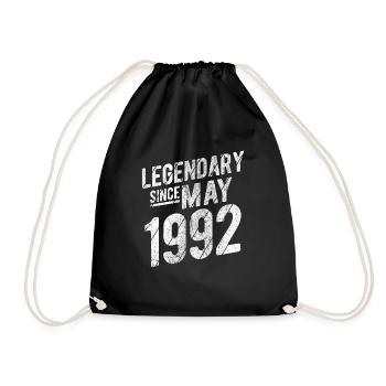 30th Birthday Gift Legendary Since May 1992 30 Yea - Turnbeutel - Schwarz - Vorne
