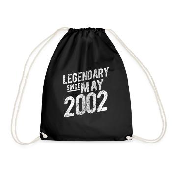 20th Birthday Gift Legendary Since May 2002 20 Yea - Turnbeutel - Schwarz - Vorne