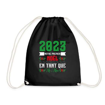 Notre premier Noël en tant que M. et Mme 2023 - Sac de sport léger - noir - Devant