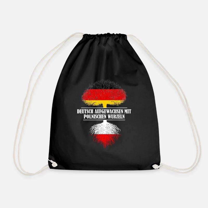 Deutsch mit polnischen Wurzeln - Turnbeutel - Schwarz