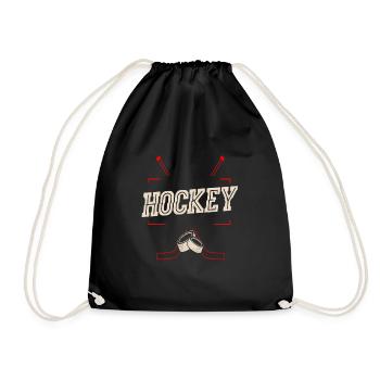 Hockey Cool Awesome Designs For Hockey Players - Drawstring Bag - black - Front