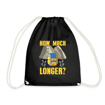 Combien de temps encore? T-shirt de randonnée rétro génial - Sac de sport léger - noir - Devant