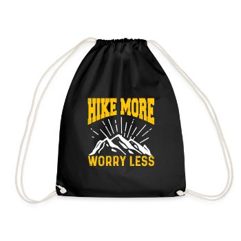 Randonnée Plus Inquiétude Moins Génial Randonnée Vintage - Sac de sport léger - noir - Devant