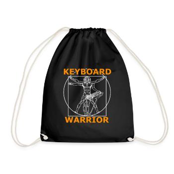 Keyboard Warrior Drôle Pianiste Claviériste Présent - Sac de sport léger - noir - Devant