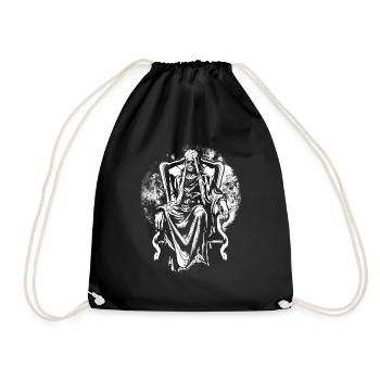 Occult Satanic Priest Evil Creepy Gothic Halloween - Turnbeutel - Schwarz - Vorne