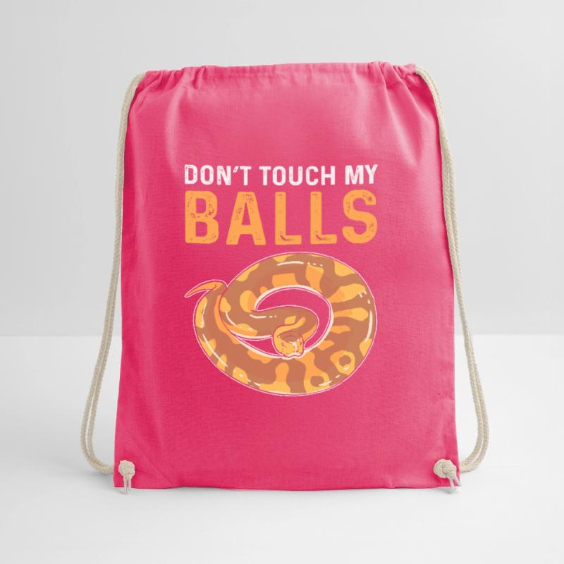 Do not touch my eggs. Royal Python Drawstring Bag