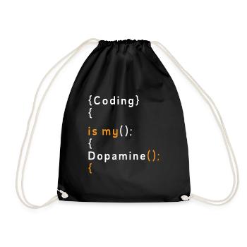 Drôle de codage est mon codeur de dopamine - Sac de sport léger - noir - Devant
