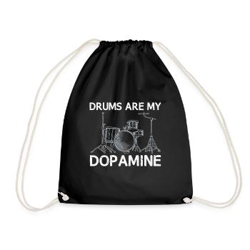 Les tambours sont mon tambour de batteur de dopamine - Sac de sport léger - noir - Devant