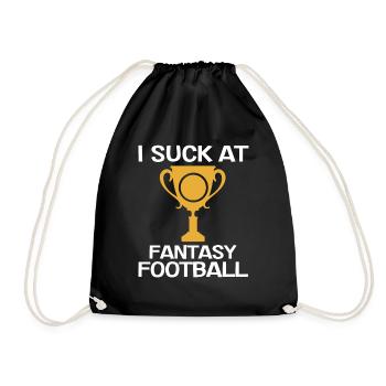 I suck at the fantasy football loser - Drawstring Bag - black - Front