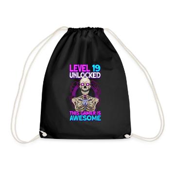 jeu de joueur 19ème anniversaire jeux vidéo de jeu - Sac de sport léger - noir - Devant