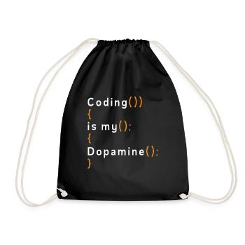Drôle de codage est mon codeur de dopamine - Sac de sport léger - noir - Devant