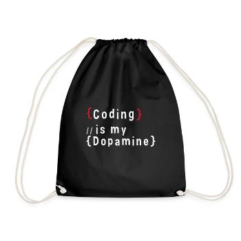 Drôle de codage est mon codeur de dopamine - Sac de sport léger - noir - Devant