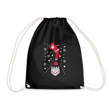 Le Père Noël joue au bowling - Sac de sport léger - noir - Devant