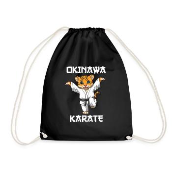 Karate Tiger Crane Kick - Karate Kampfsport - Turnbeutel - Schwarz - Vorne