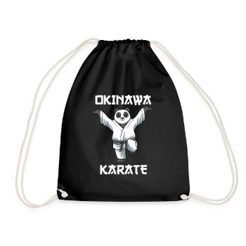 Karate Panda Crane Kick - Karate Japanische - Turnbeutel - Schwarz - Vorne