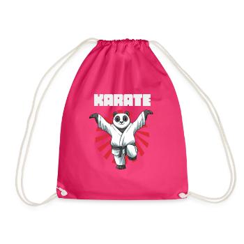 Lustiger Karate-Panda-Kranich-Kick - Turnbeutel - Fuchsia - Vorne
