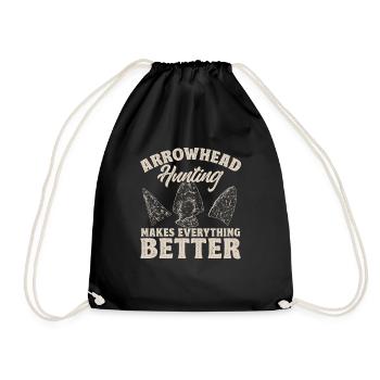 Arrowhead Hunting Arrowhead Collector - Drawstring Bag - black - Front