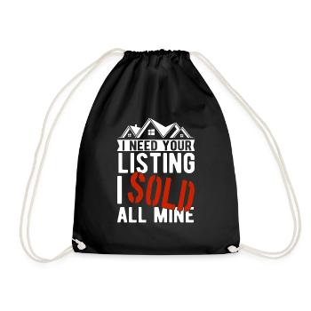 Agent immobilier Courtier Courtier Maison Vendeur - Sac de sport léger - noir - Devant