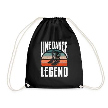 Rodeo Western Tanzen Line Dance Cowboy - Turnbeutel - Schwarz - Vorne